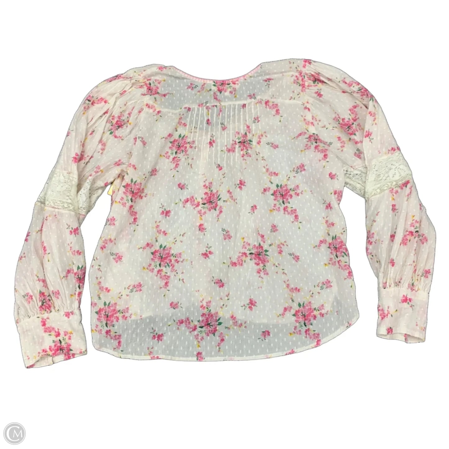 Top Long Sleeve By Loveshackfancy In Floral Print, Size: M