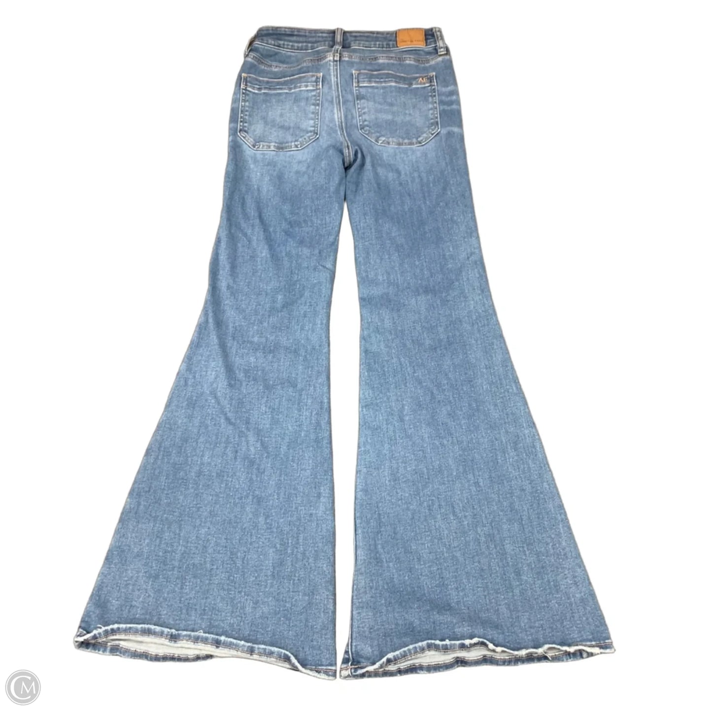 Jeans Flared By American Eagle In Blue Denim, Size: 4