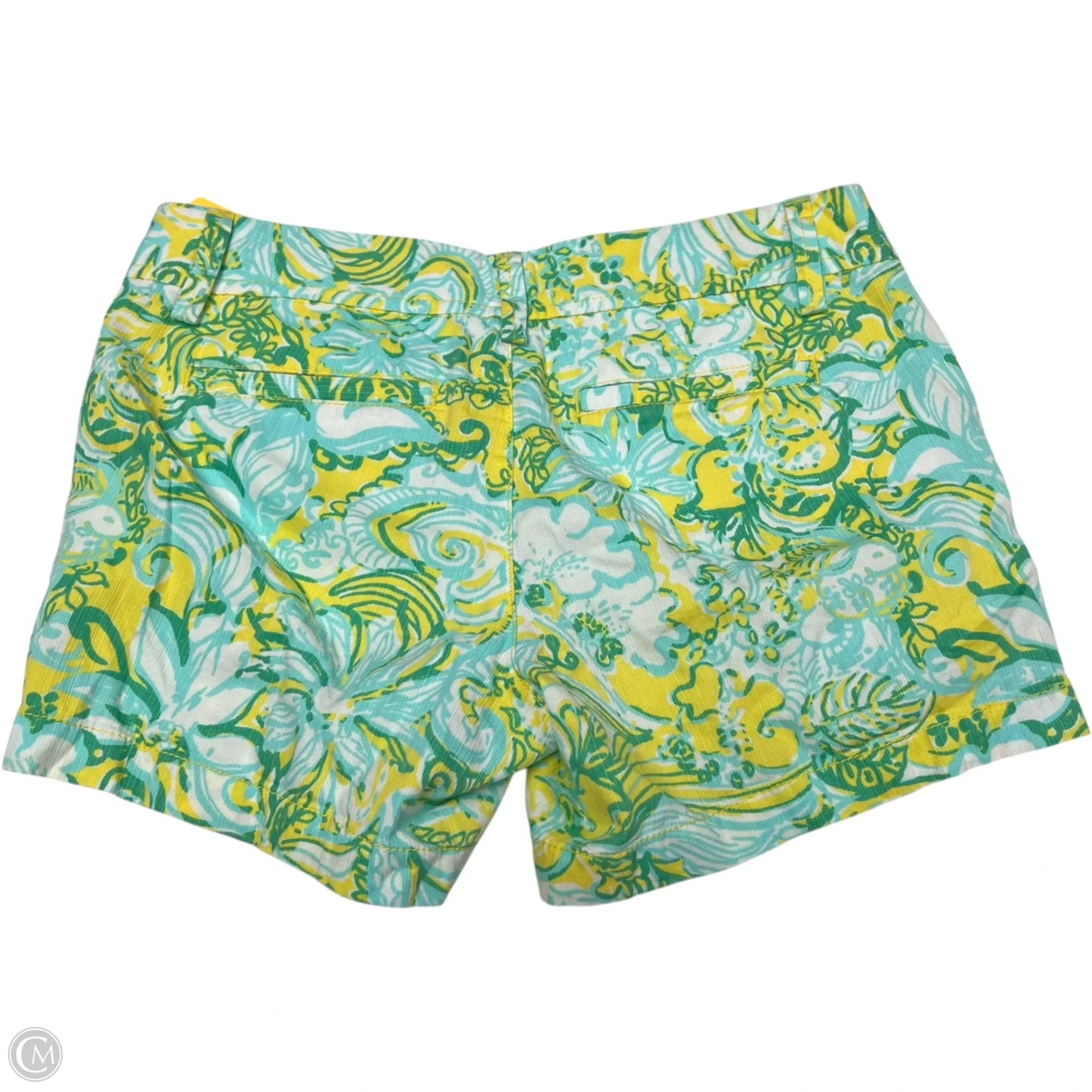 Shorts Designer By Lilly Pulitzer In Green & Yellow, Size: 2