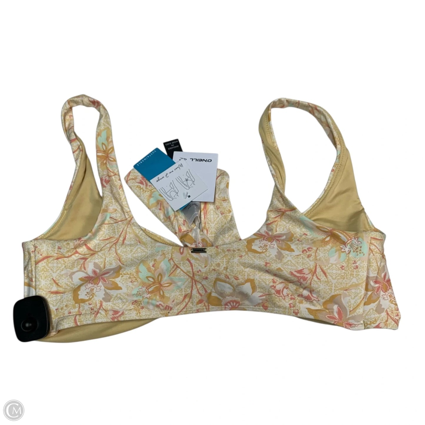 Swimsuit Top By Oneill In Yellow, Size: Xl