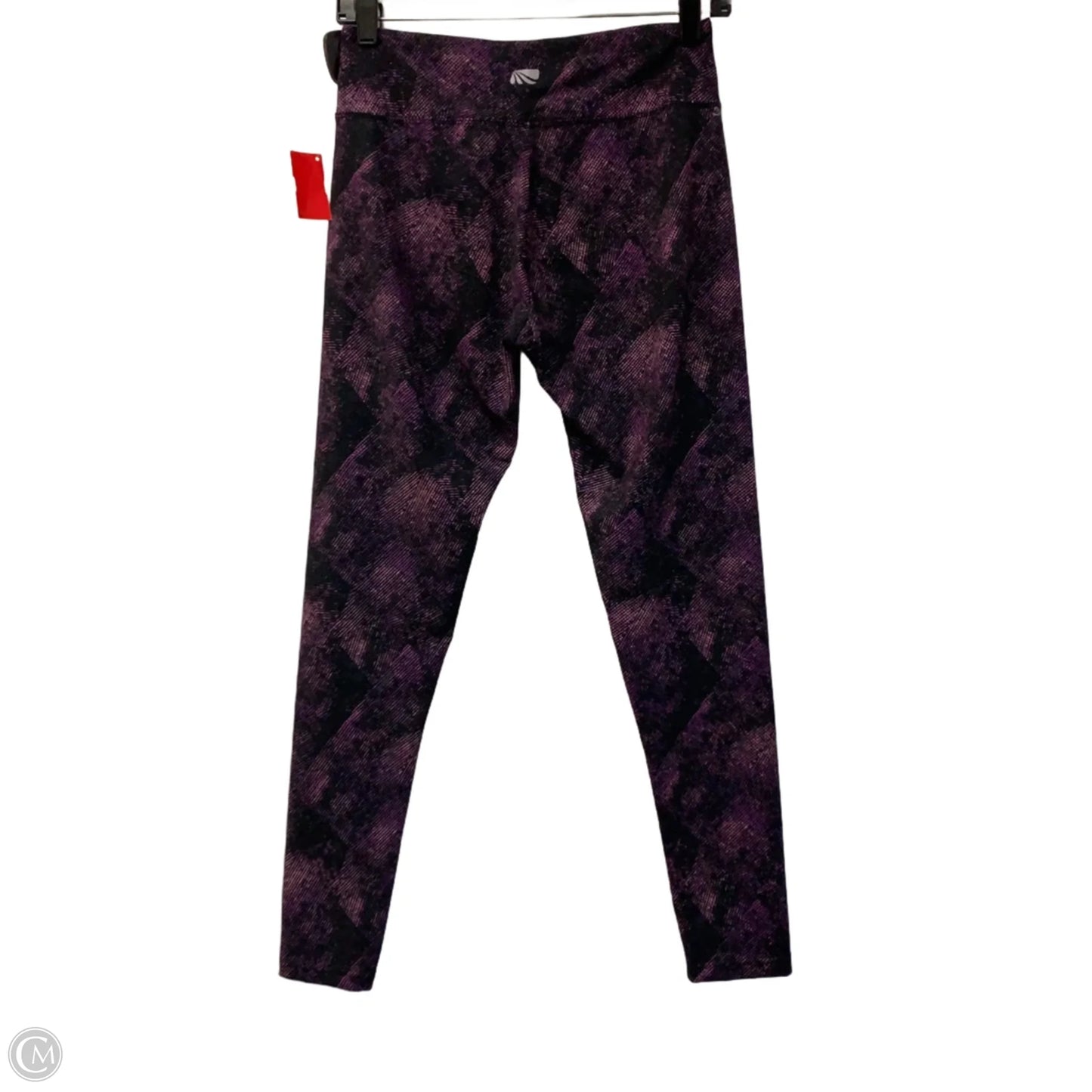 Athletic Leggings By Marika In Black & Purple, Size: M