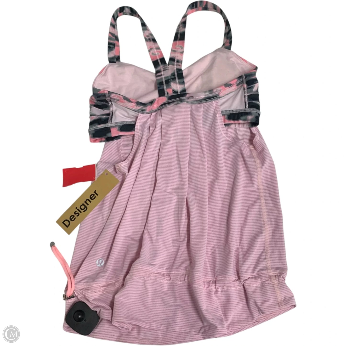 Athletic Tank Top By Lululemon In Grey & Pink, Size: S