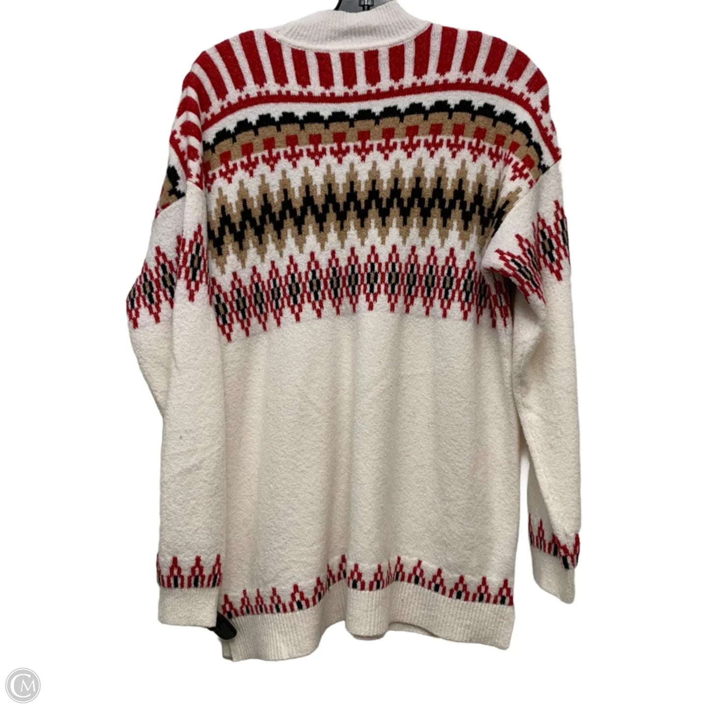 Sweater By Loft In Red & White, Size: L