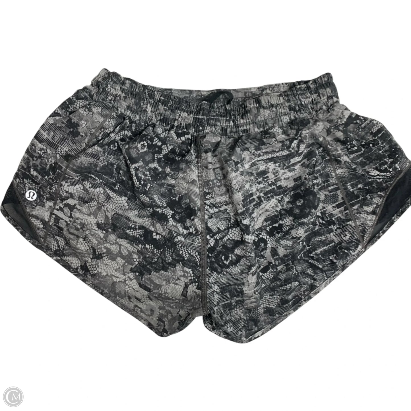 Athletic Shorts By Lululemon In Grey & White, Size: M