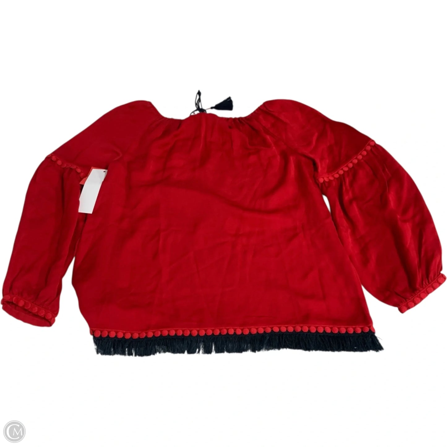 Top Long Sleeve Designer By Tory Burch In Red, Size: S