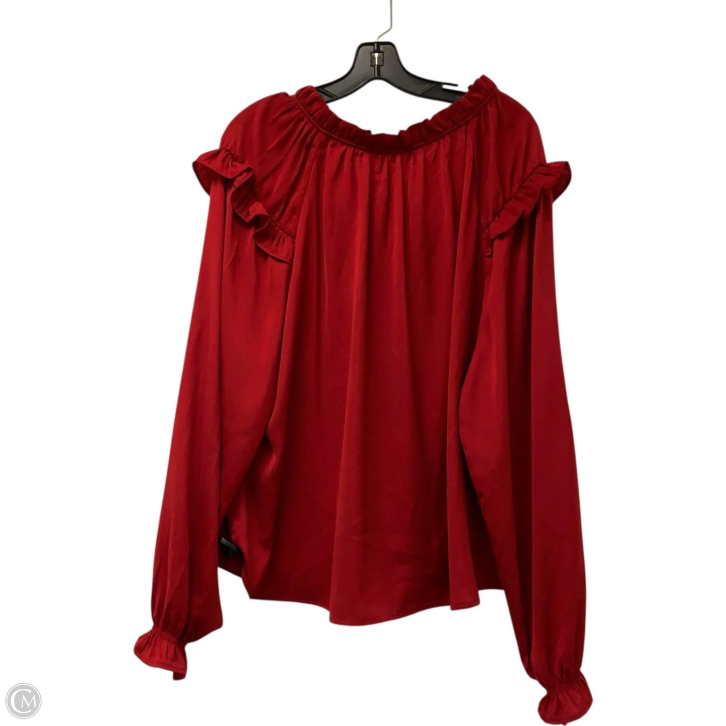 Blouse Long Sleeve By Gap In Red, Size: 1x