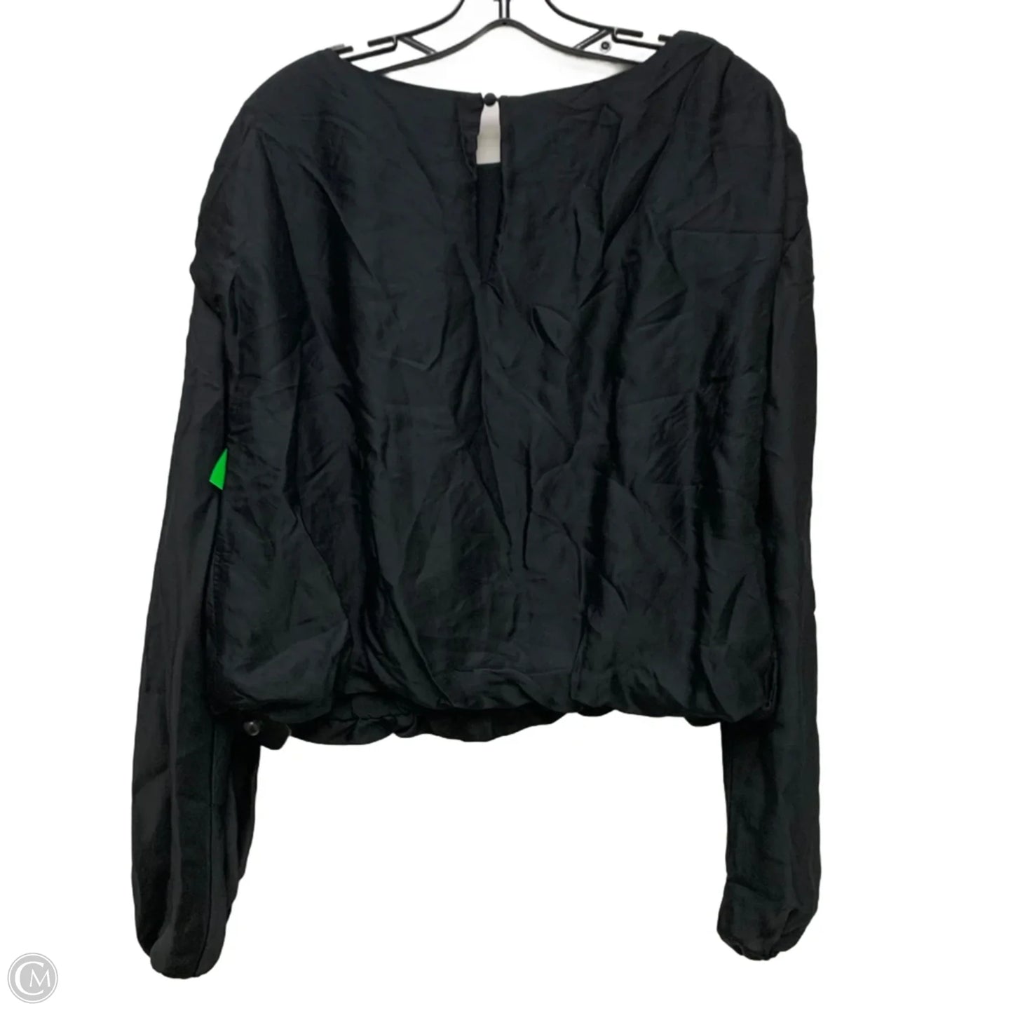 Blouse Long Sleeve By Anthropologie In Black, Size: M