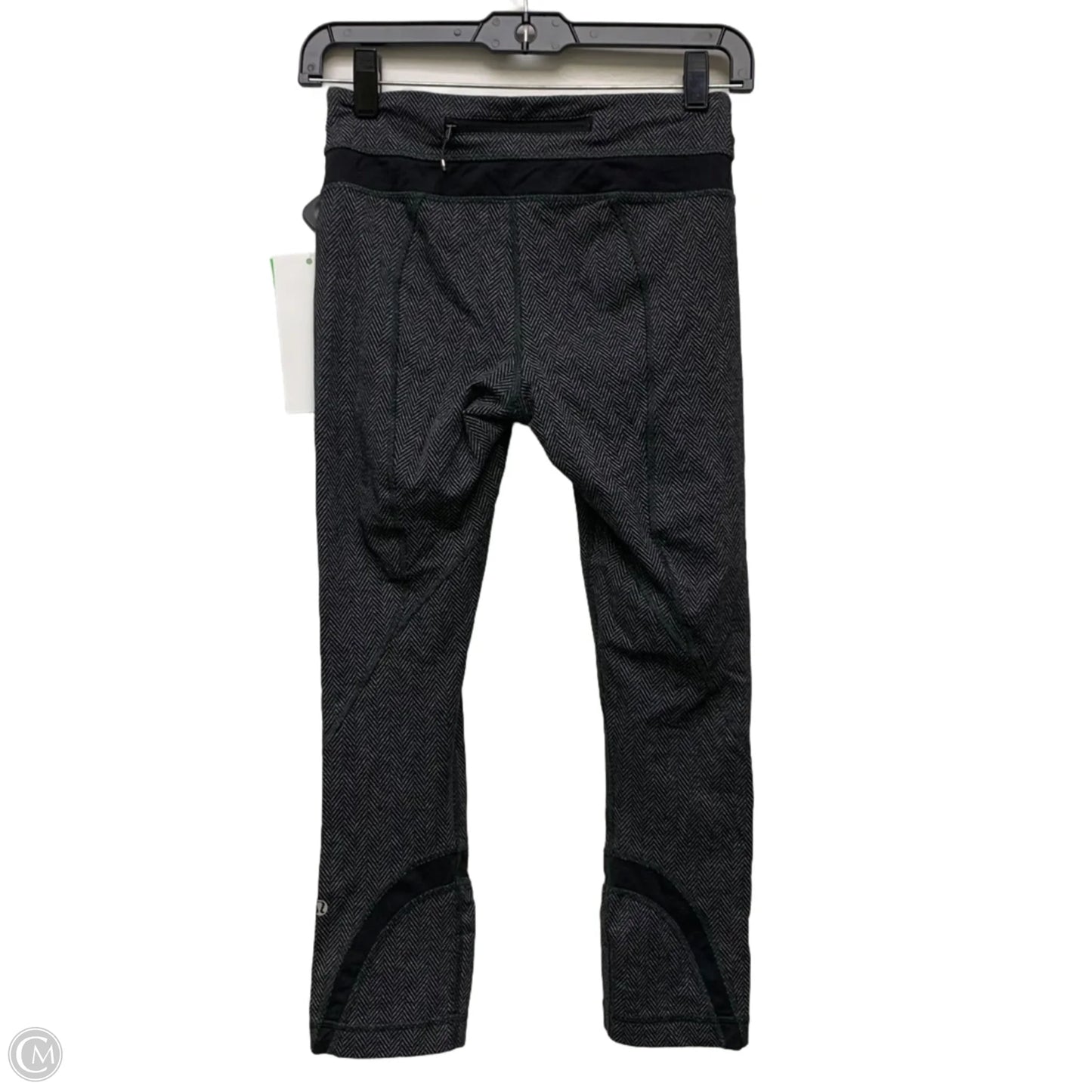 Athletic Leggings Capris By Lululemon In Black & Grey, Size: S