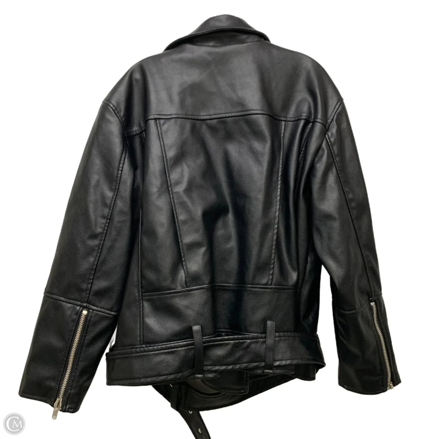 Jacket Moto By Boohoo Boutique In Black, Size: M