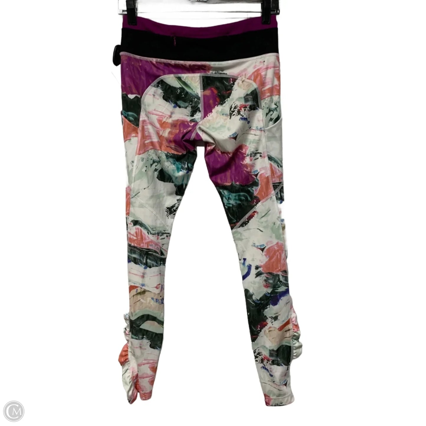 Athletic Leggings By Lululemon In Purple & White, Size: S