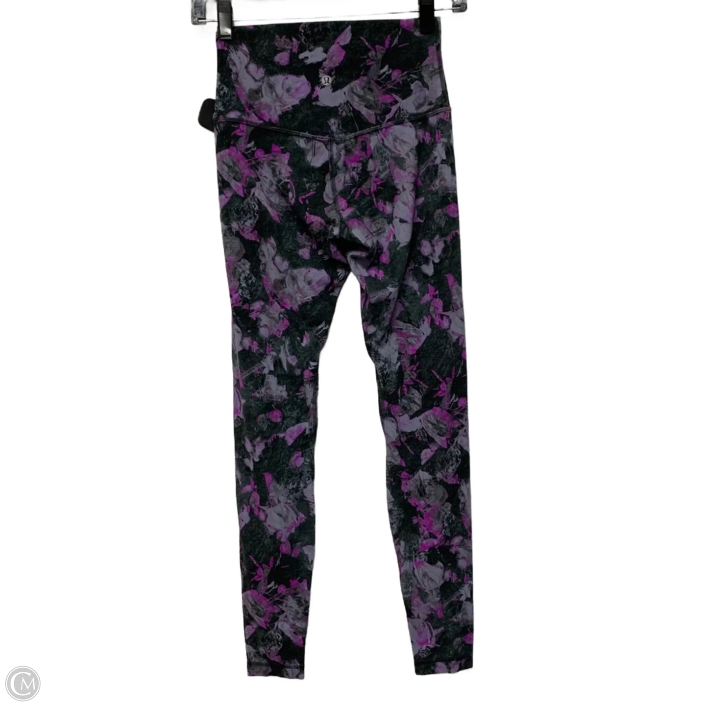 Athletic Leggings By Lululemon In Black & Purple, Size: S