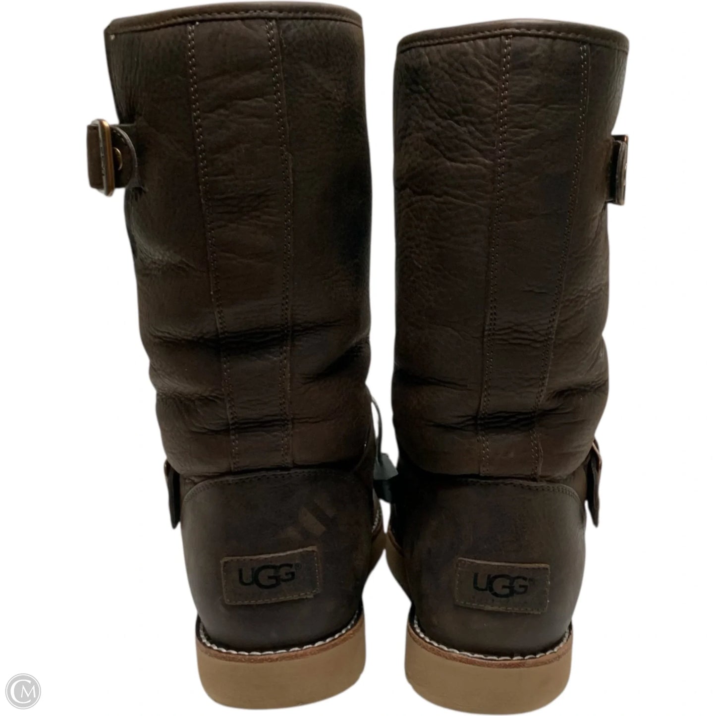 Boots Designer By Ugg In Brown, Size: 7
