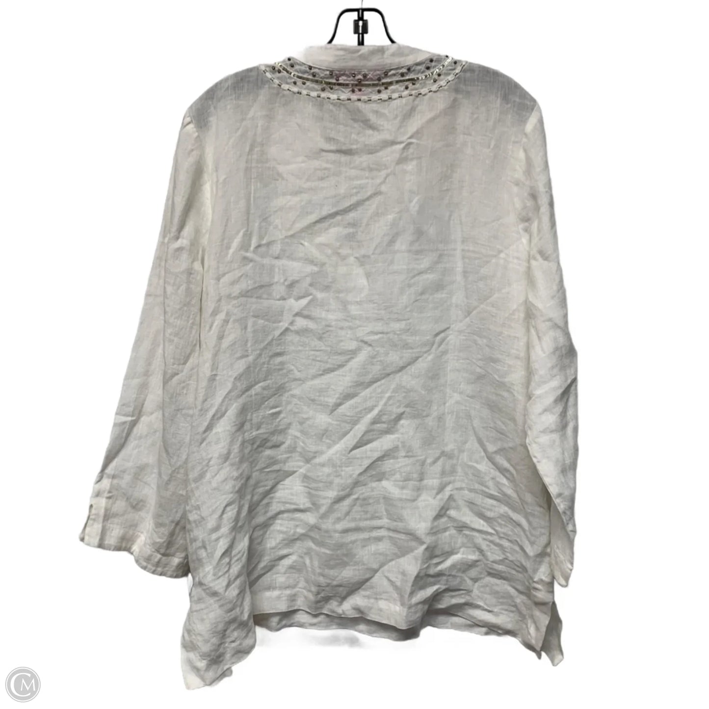 Top Long Sleeve Designer By Lilly Pulitzer In White, Size: Xl