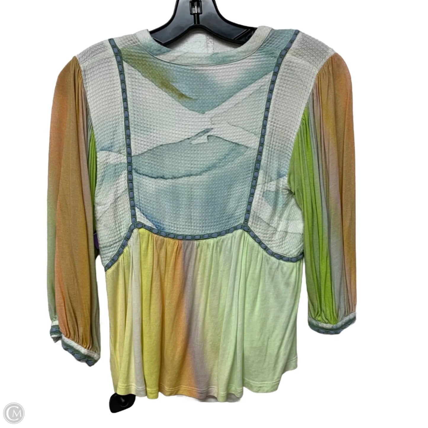 Top Long Sleeve By Bl-nk In Green & Yellow, Size: Xs