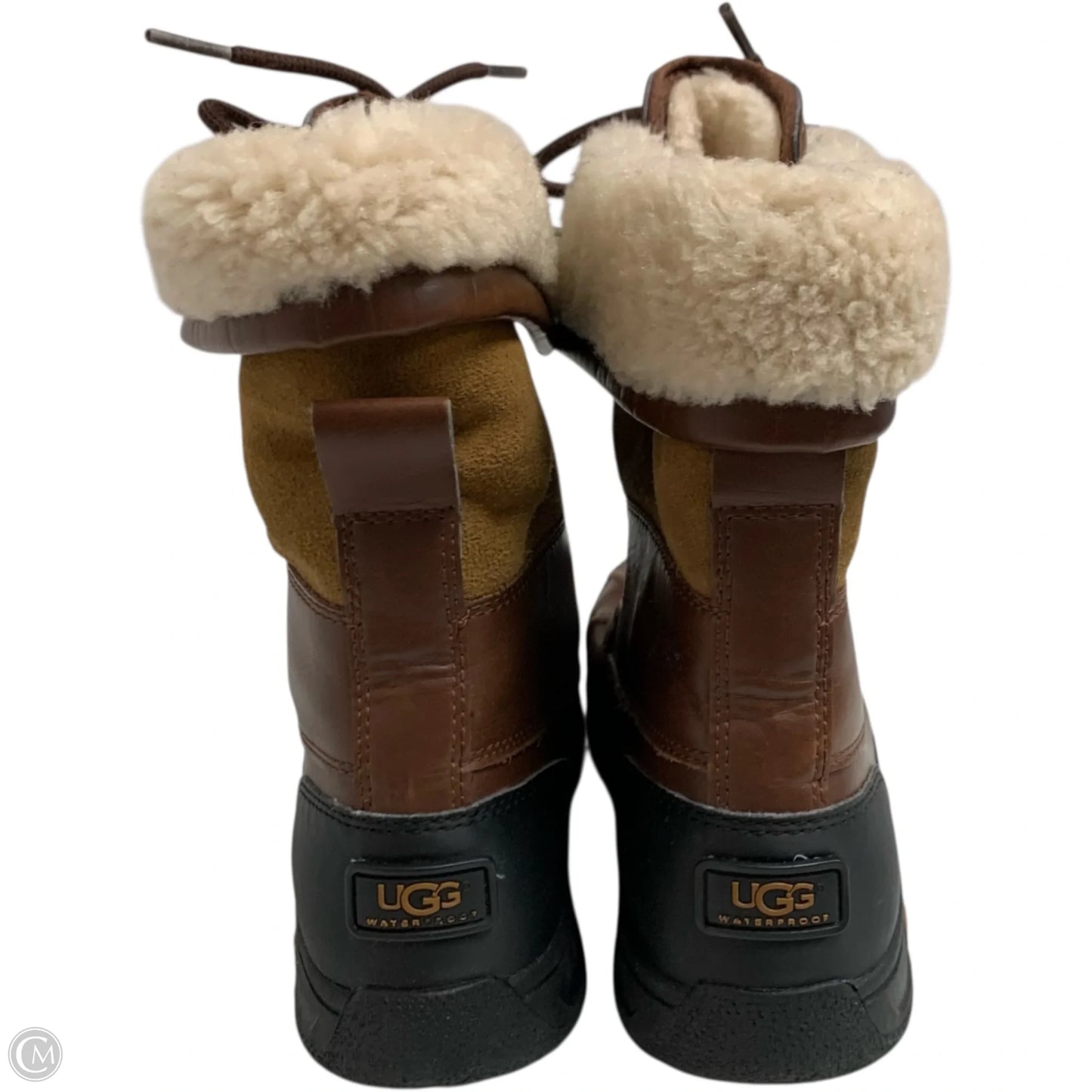 Boots Designer By Ugg In Brown, Size: 5