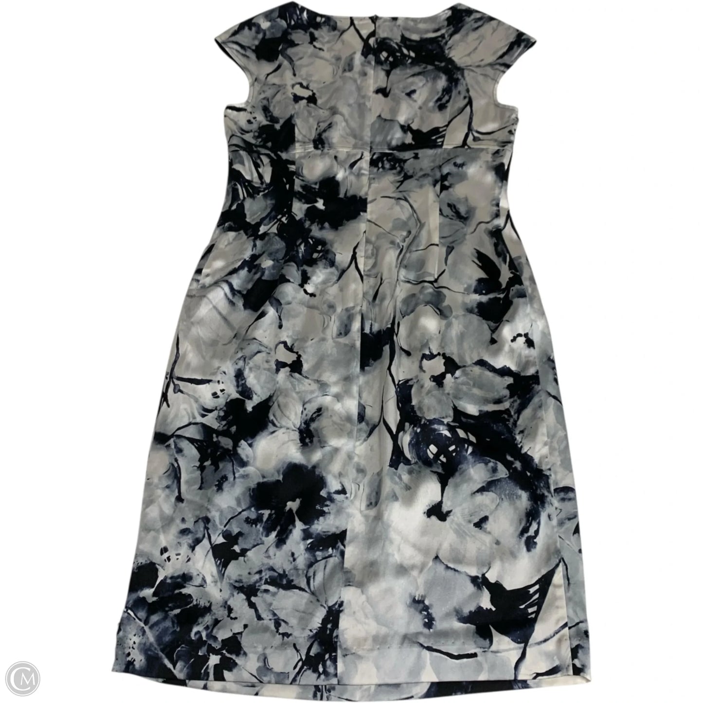 Dress Luxury Designer By St John Collection In Blue & Grey, Size: S