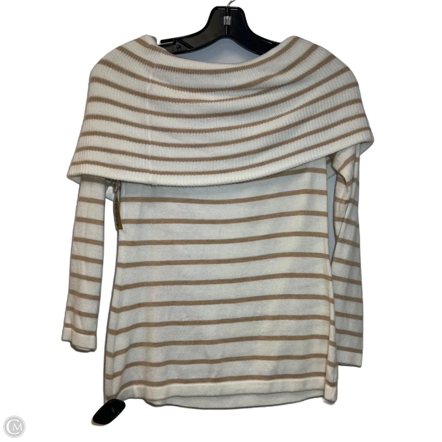 Top Long Sleeve Designer By Lilly Pulitzer In Tan & White, Size: S