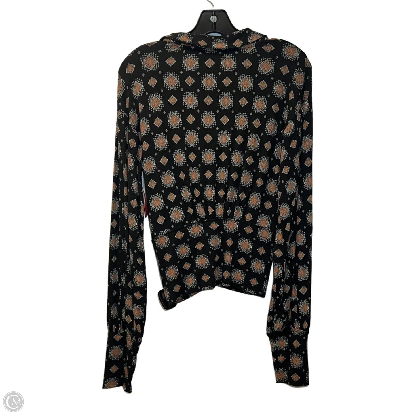 Top Long Sleeve By Free People In Green & Tan, Size: S