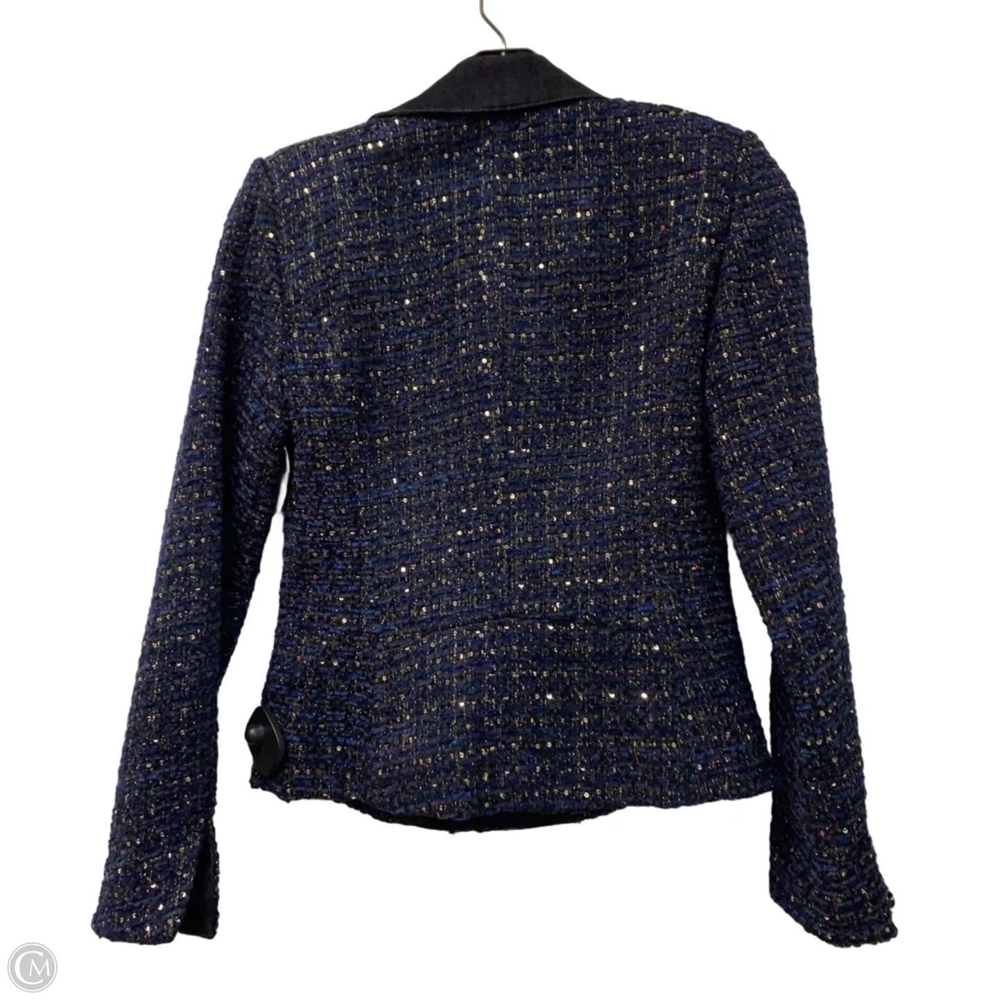 Jacket Moto By White House Black Market In Blue, Size: Xs