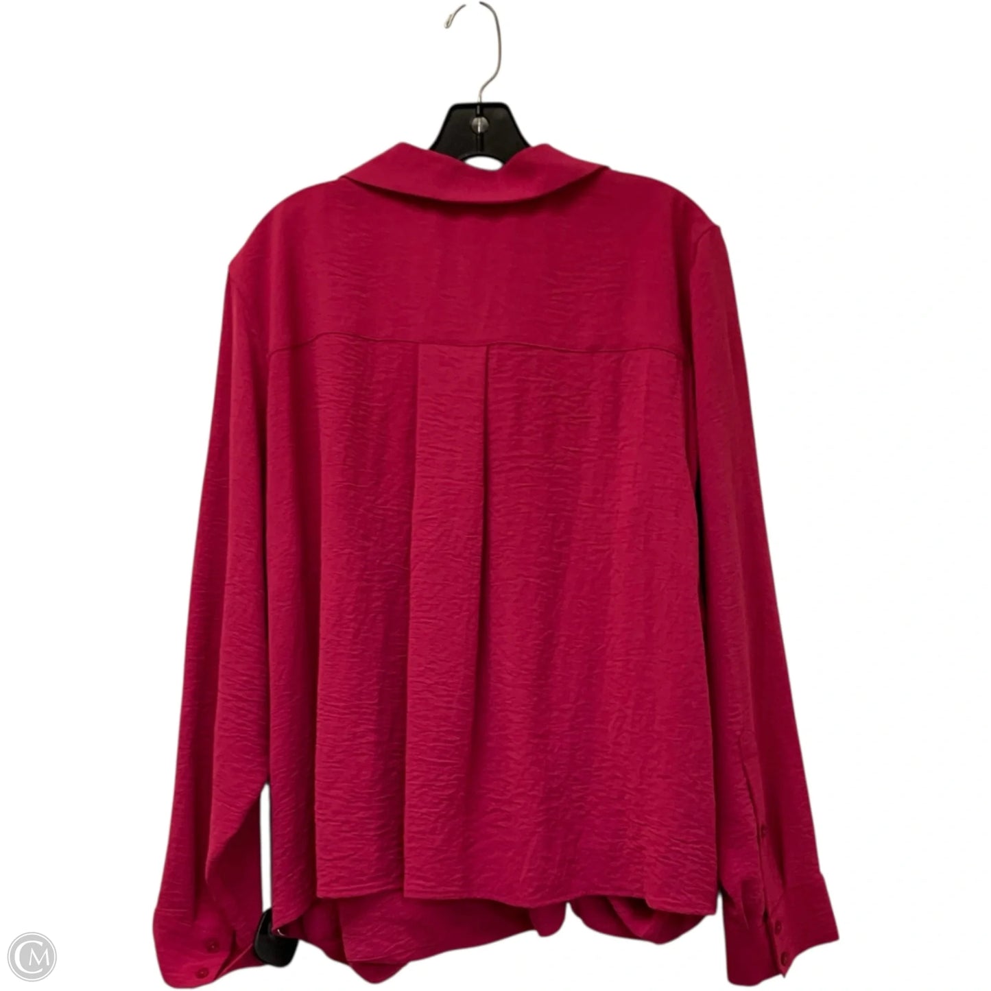 Top Long Sleeve By Calvin Klein In Pink, Size: 1x