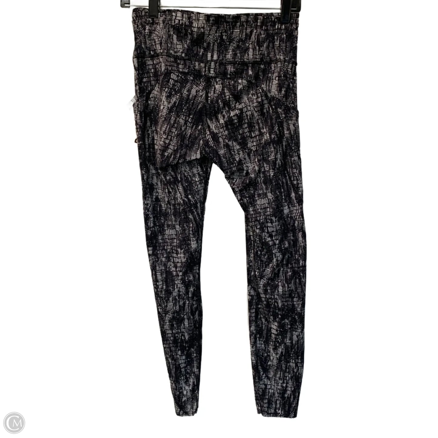 Athletic Leggings By Lululemon In Black & Grey, Size: S