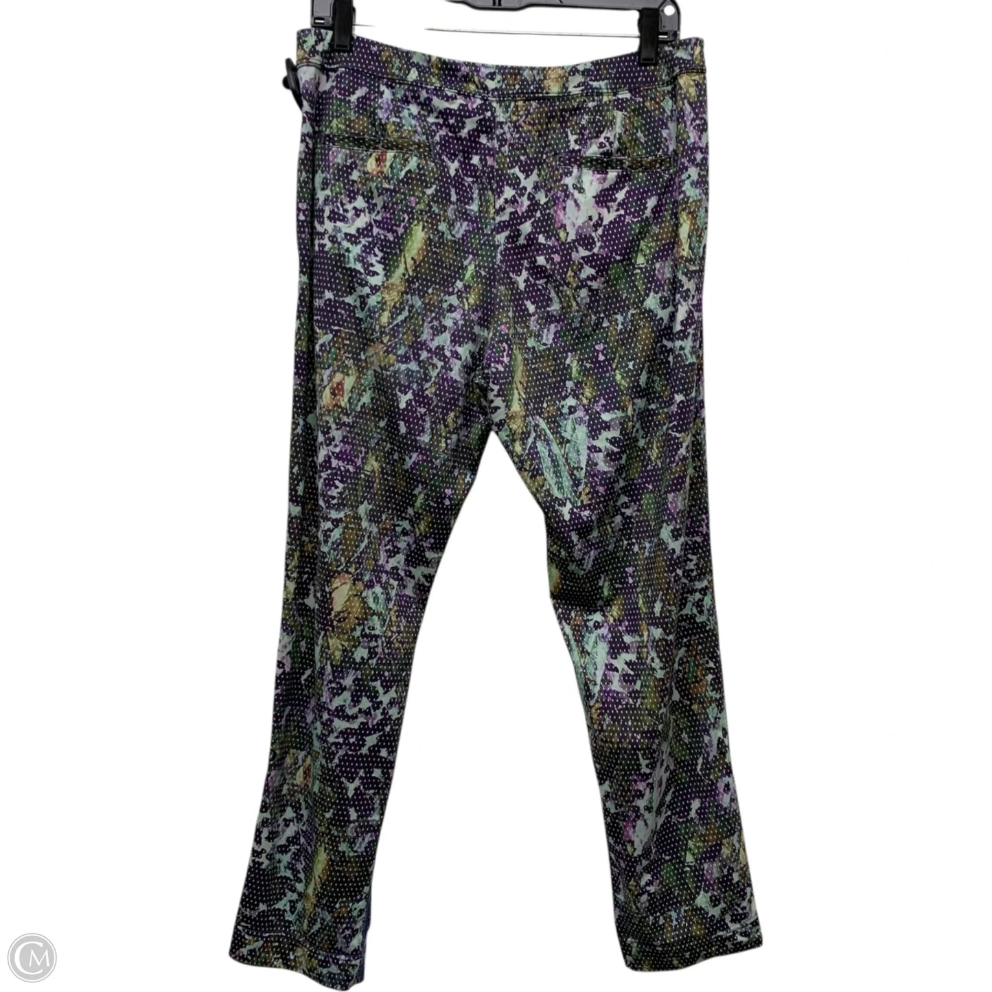 Athletic Pants By Lululemon In Green & Purple, Size: L