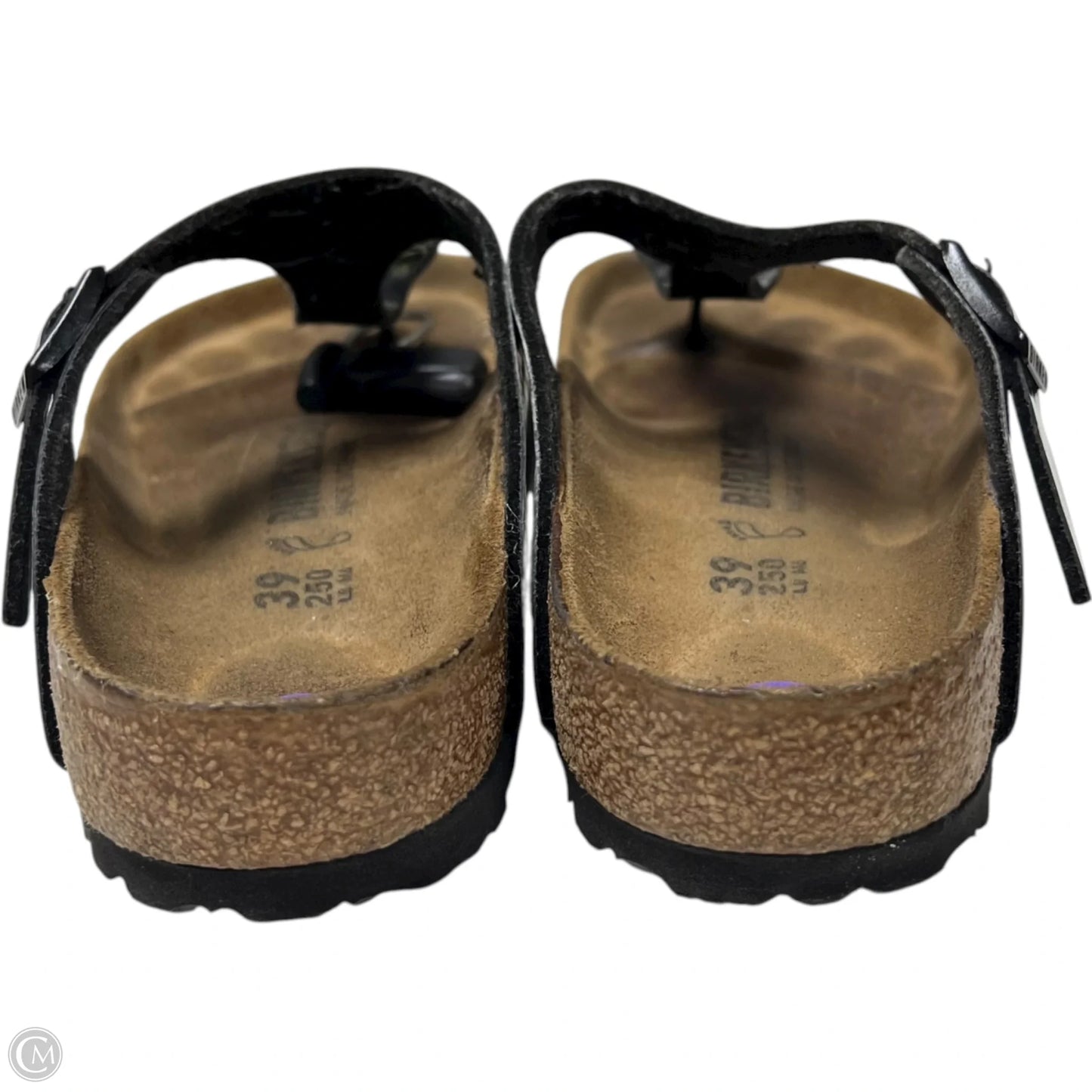 Sandals Flats By Birkenstock In Black, Size: 8