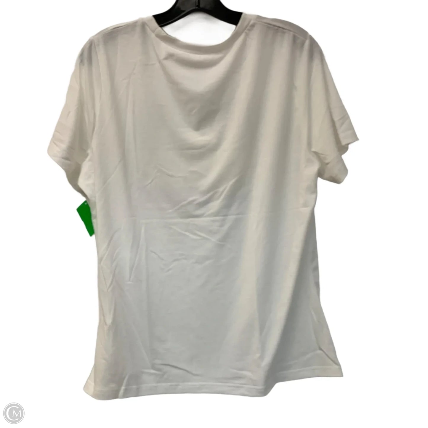 Top Short Sleeve By Shein In Brown & White, Size: L