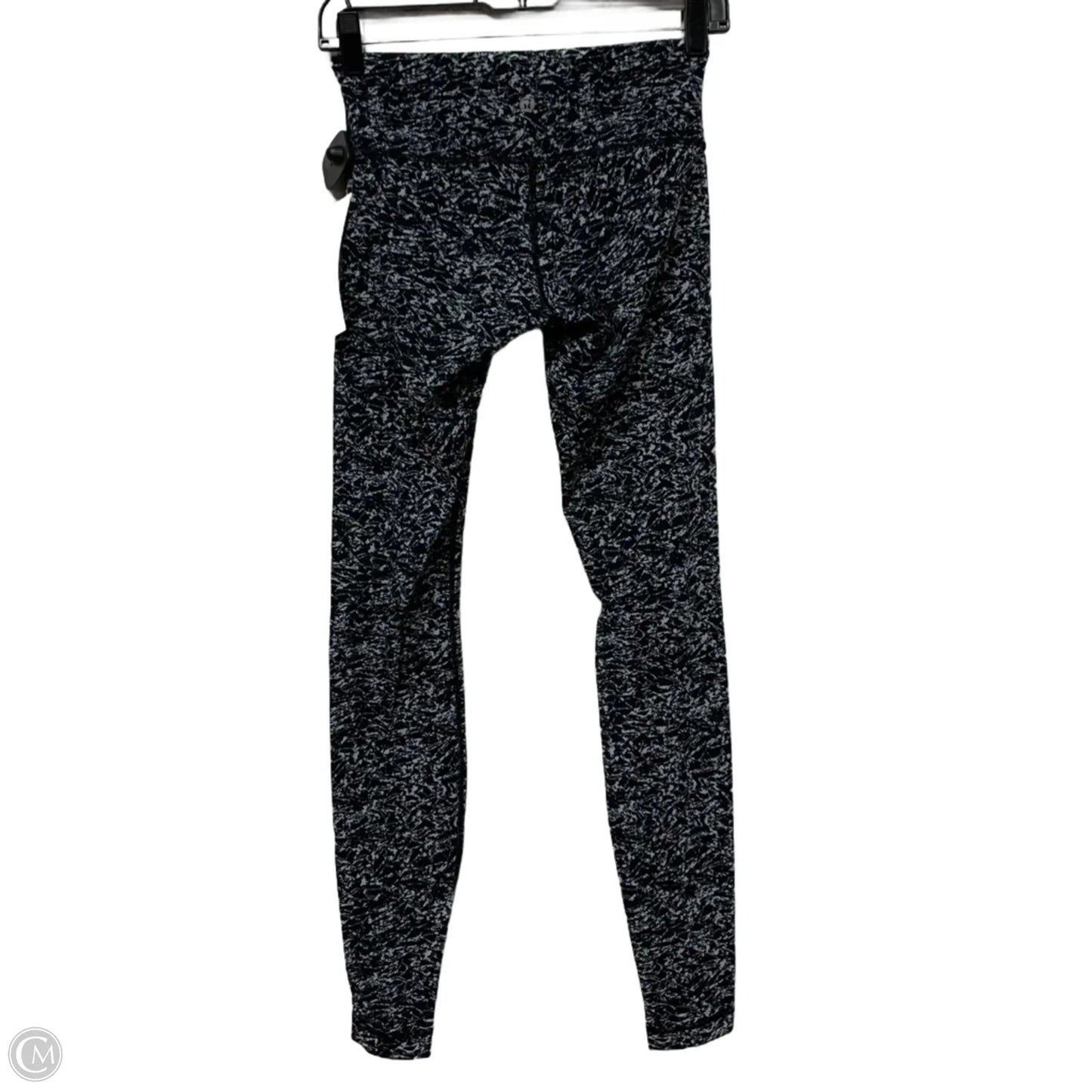 Athletic Leggings By Lululemon In Black & Grey, Size: S