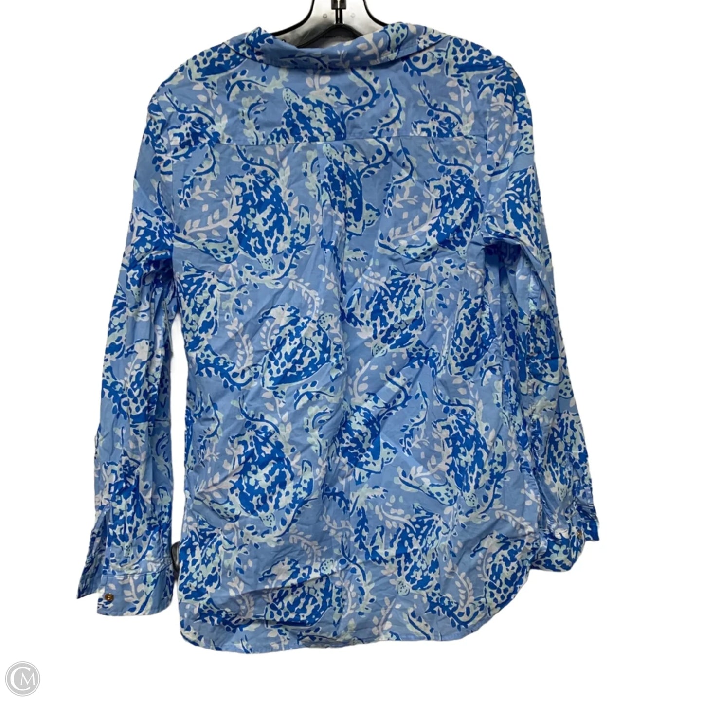 Top Long Sleeve Designer By Lilly Pulitzer In Blue, Size: L