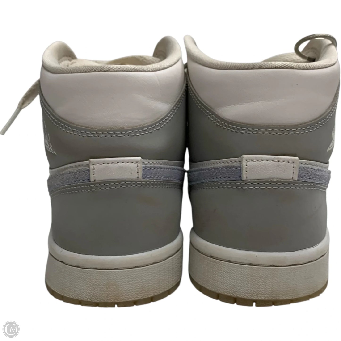 Shoes Luxury Designer By Jordan In Grey & White, Size: 9