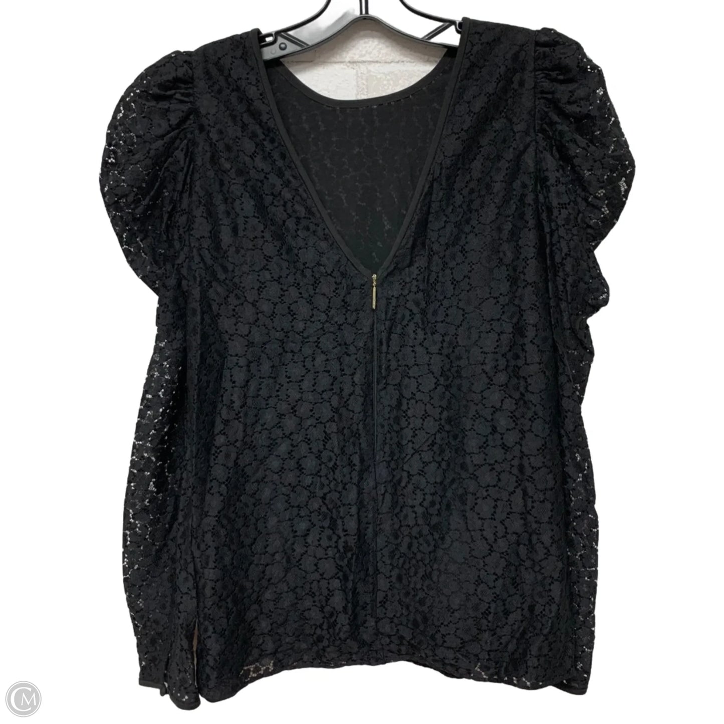 Top Long Sleeve Designer By Kate Spade In Black, Size: S