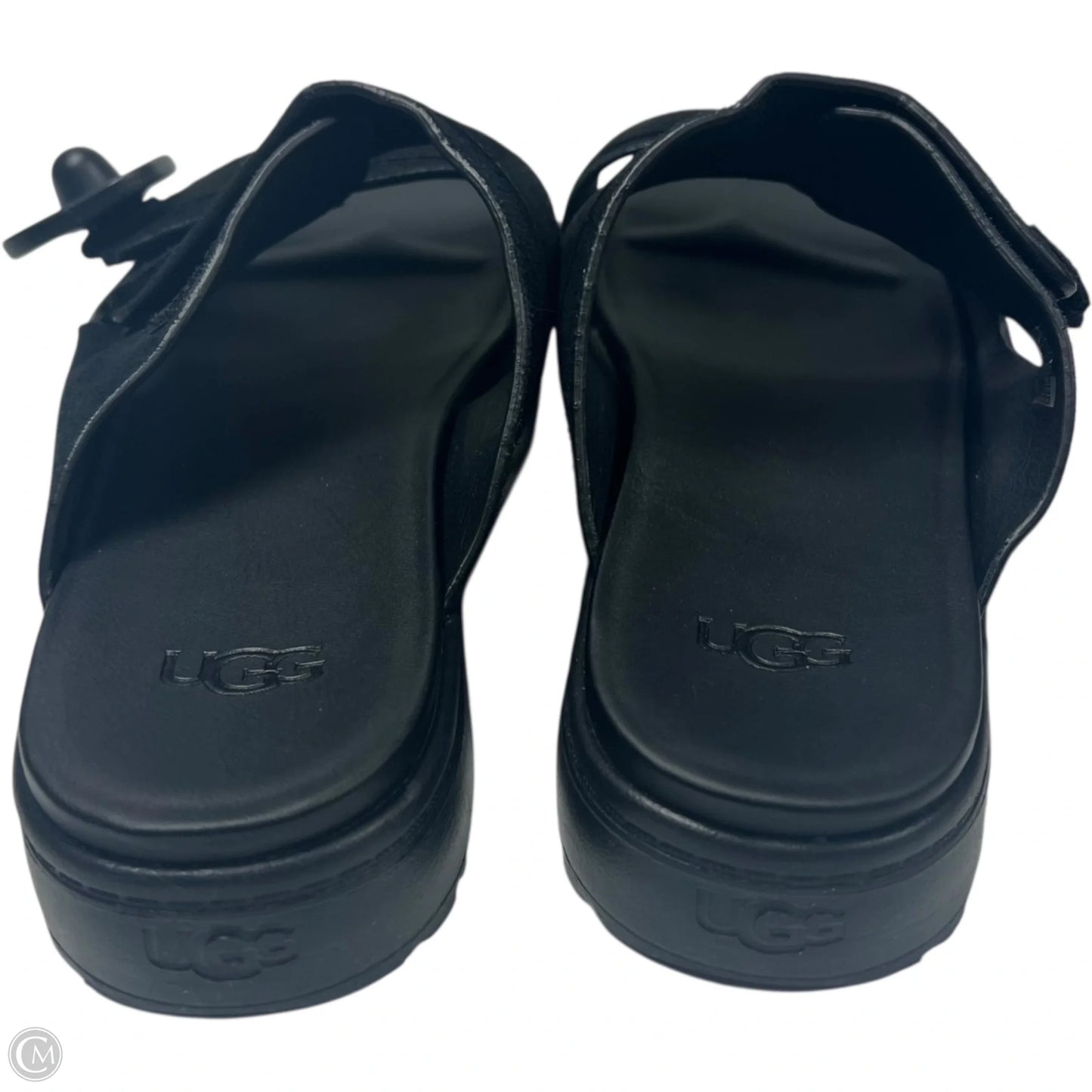 Sandals Designer By Ugg In Black, Size: 8.5