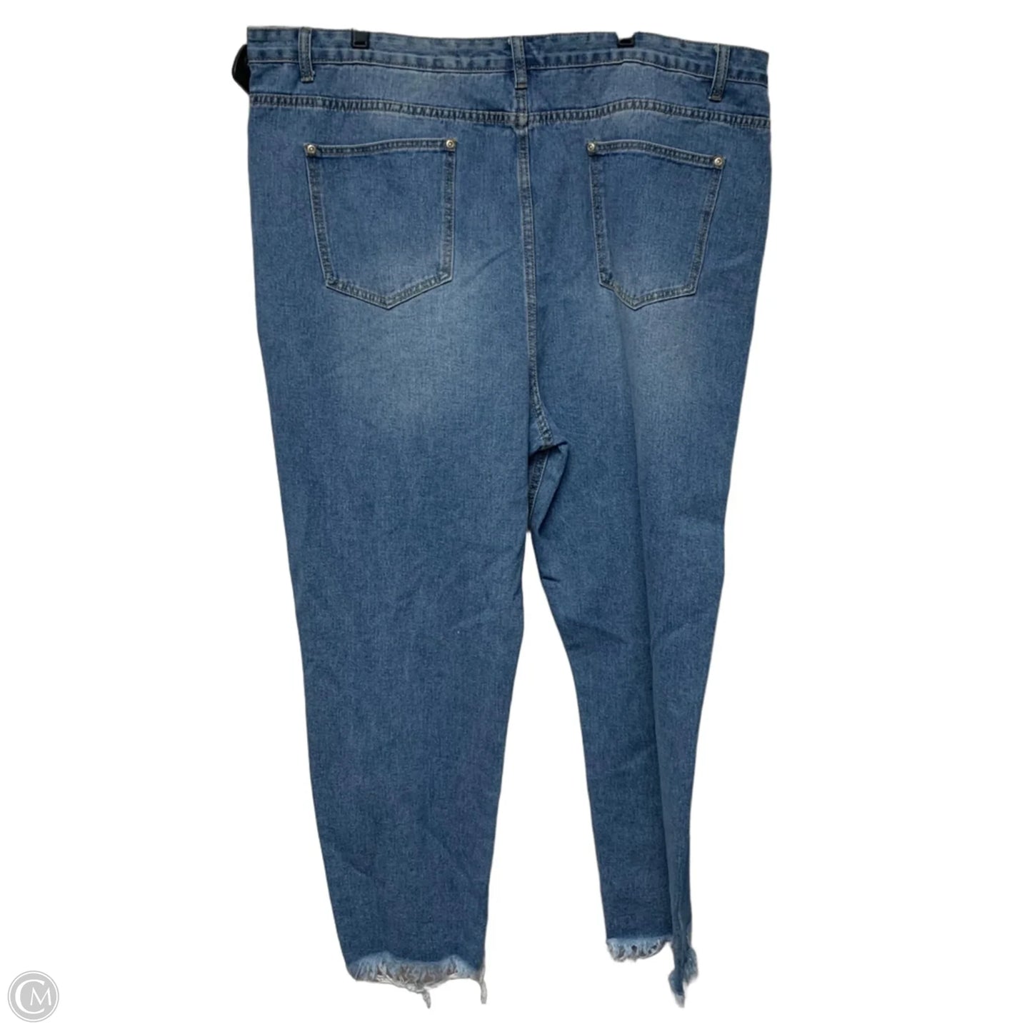 Jeans Boyfriend By Boohoo Boutique In Blue Denim, Size: 18