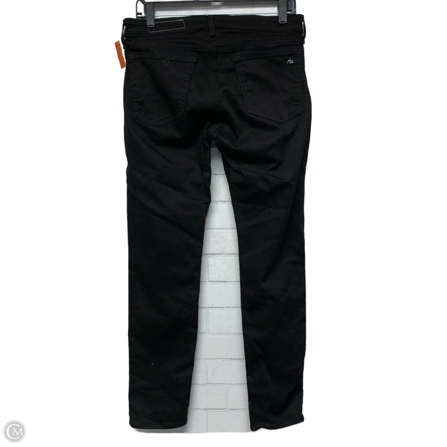 Jeans Boyfriend By Rag And Bone In Black Denim, Size: 4