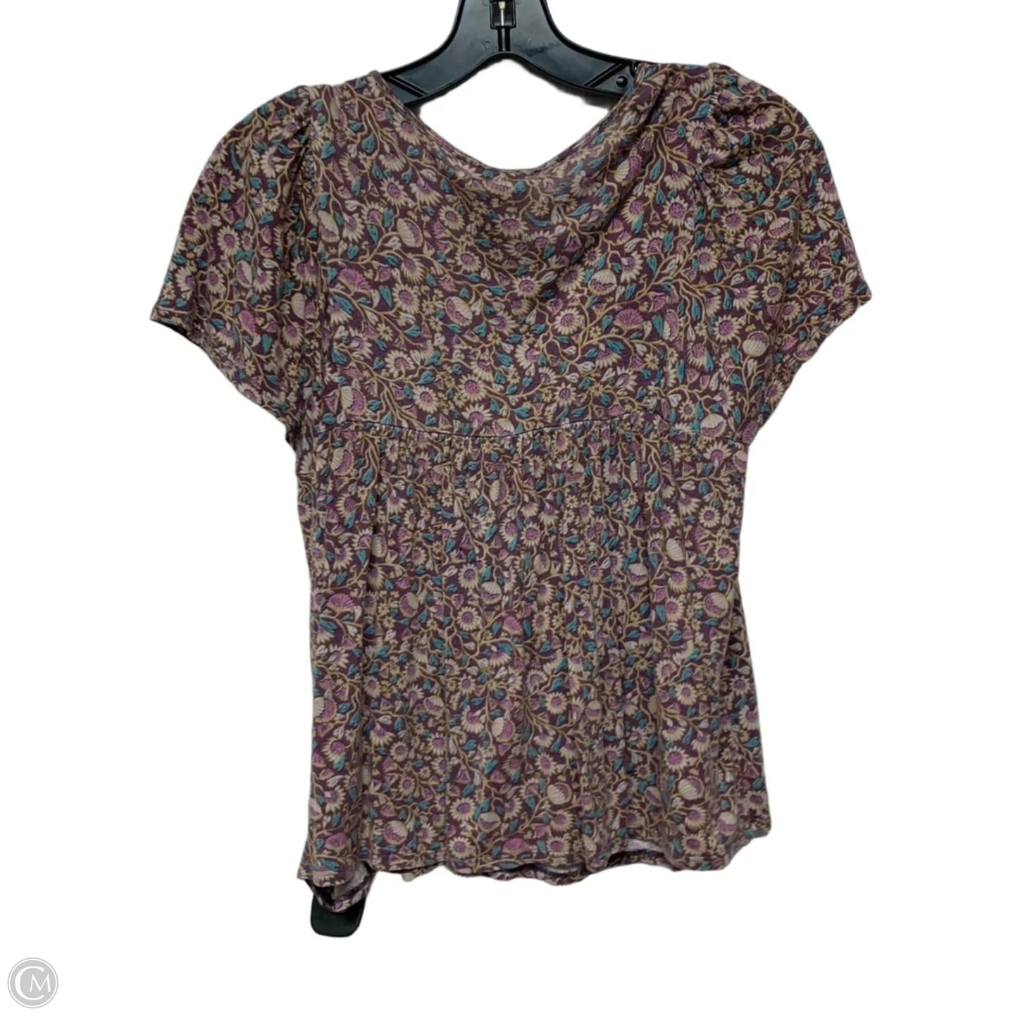 Top Short Sleeve By One September In Purple & Tan, Size: S