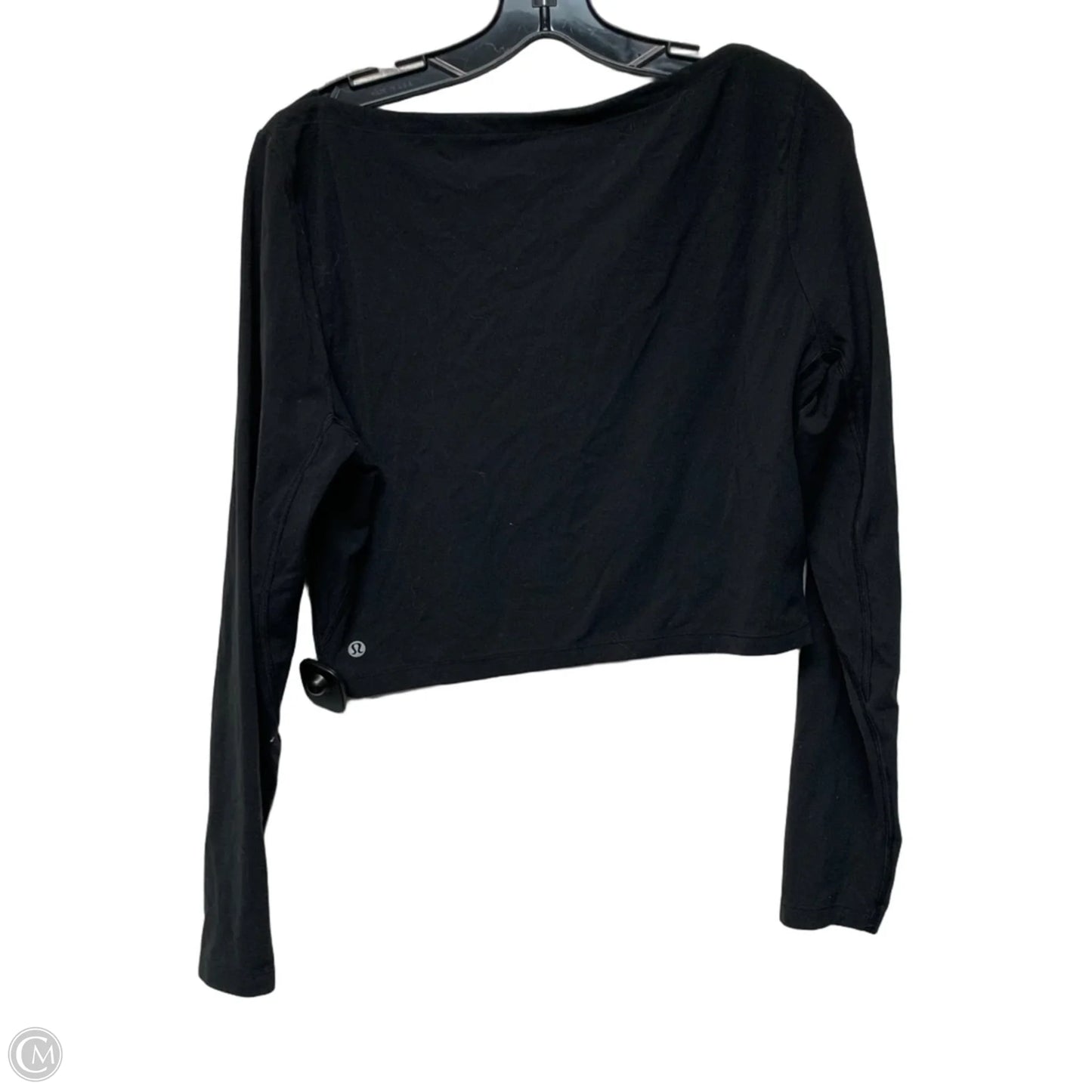 Athletic Top Long Sleeve Crewneck By Lululemon In Black, Size: M