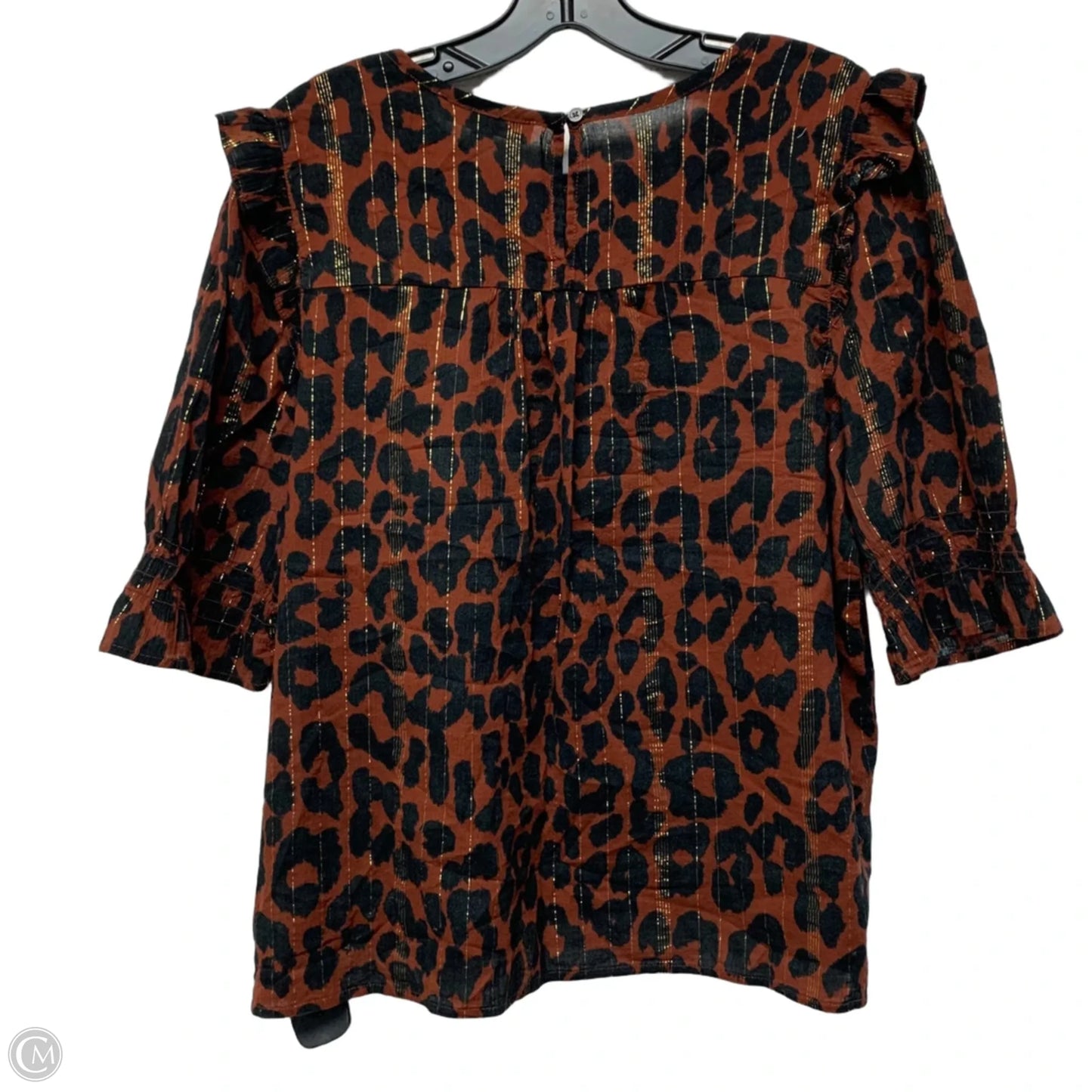 Top Short Sleeve By Loft In Animal Print, Size: L