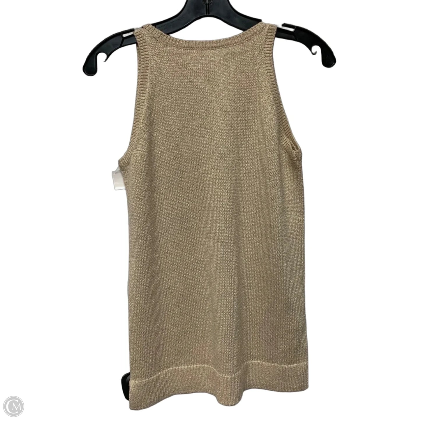 Top Sleeveless By Loft In Gold, Size: Xs