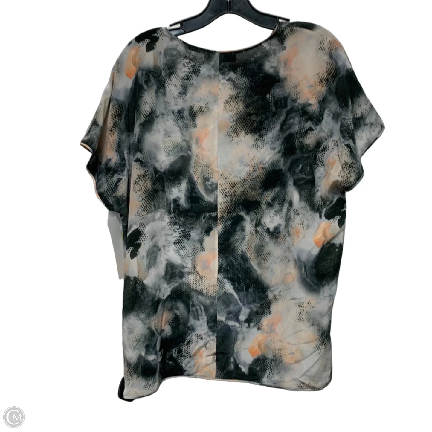 Top Short Sleeve Designer By Lafayette 148 In Grey & Pink, Size: M