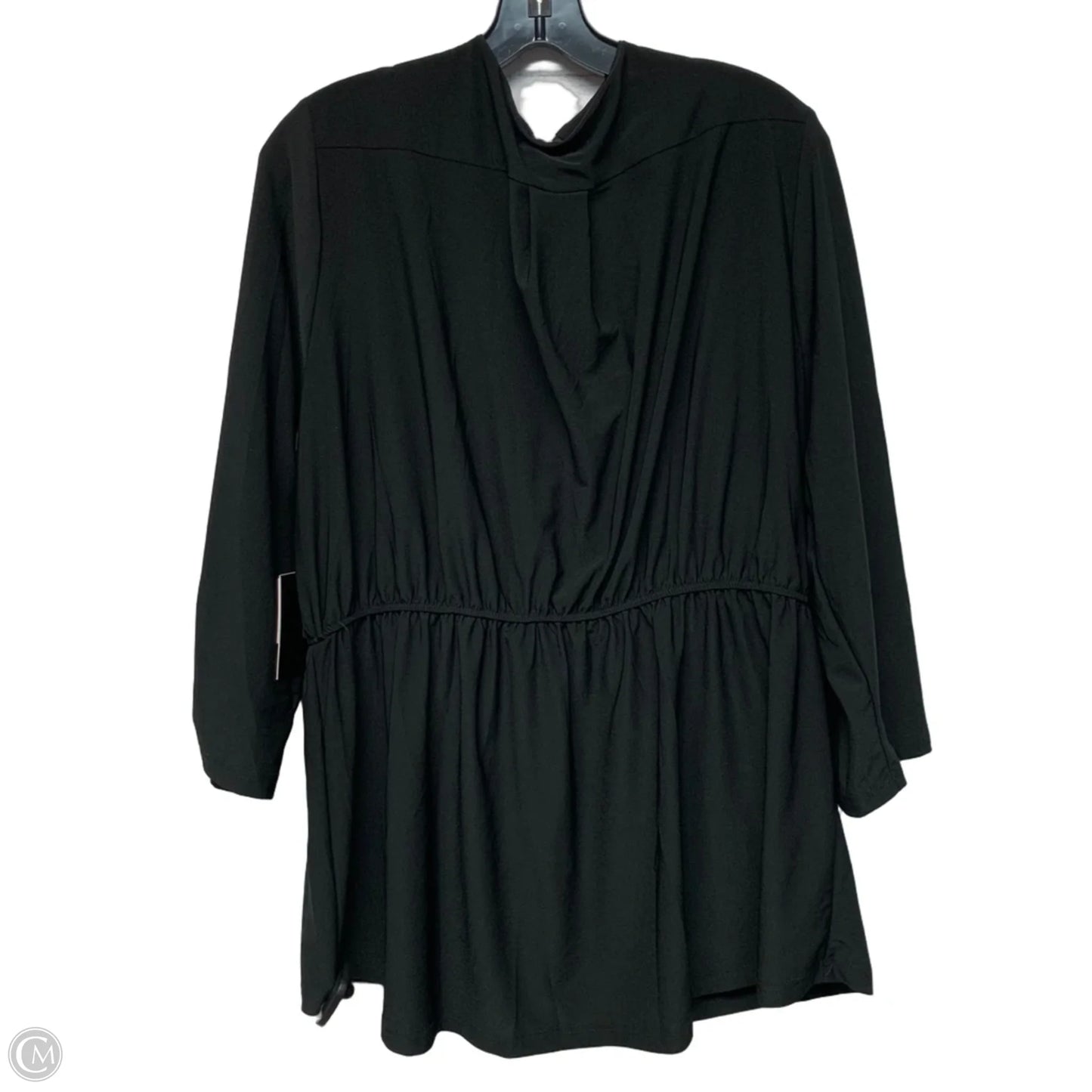 Blouse Long Sleeve By Soho Apparel In Black, Size: 3x