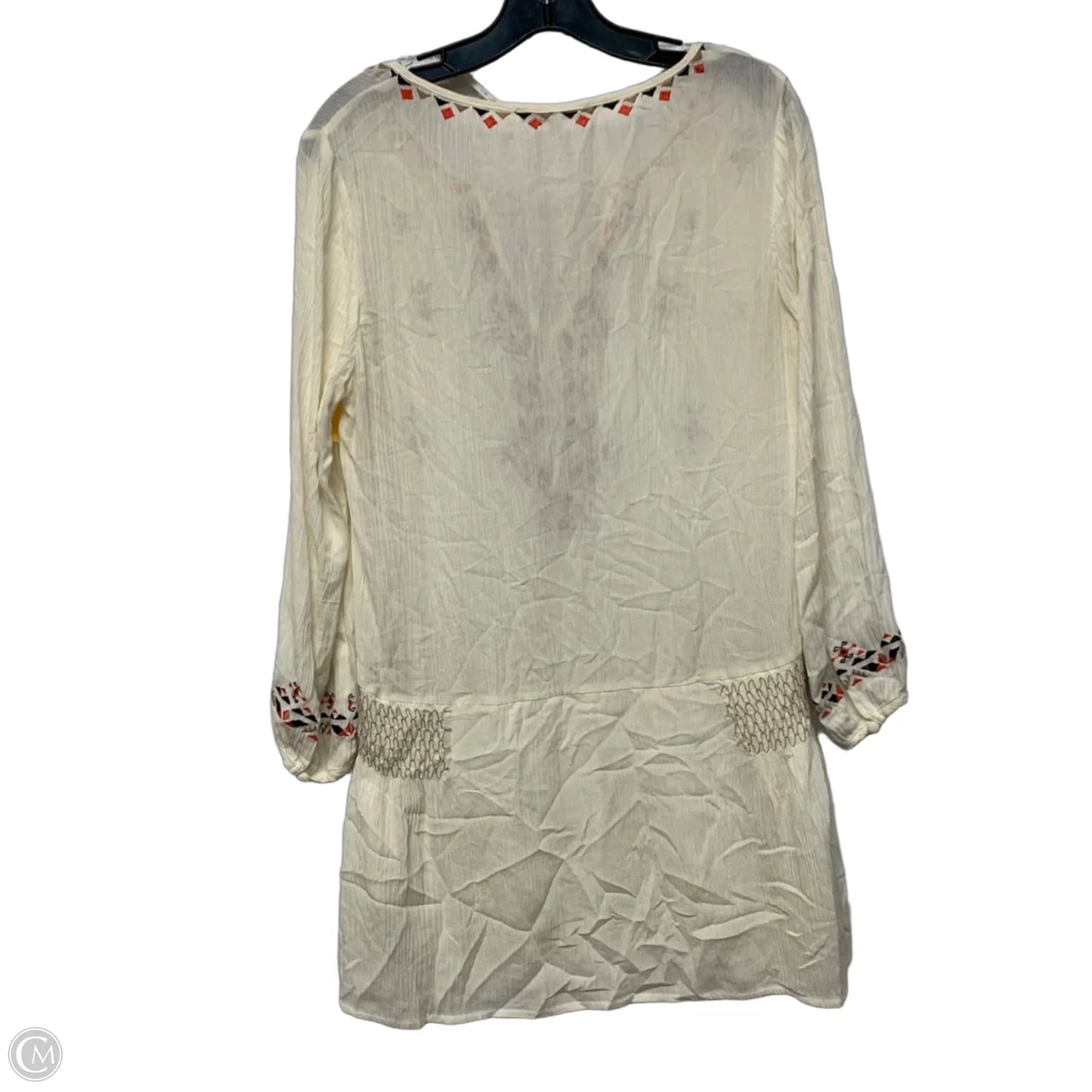 Tunic Long Sleeve By Miss Me In Cream, Size: S