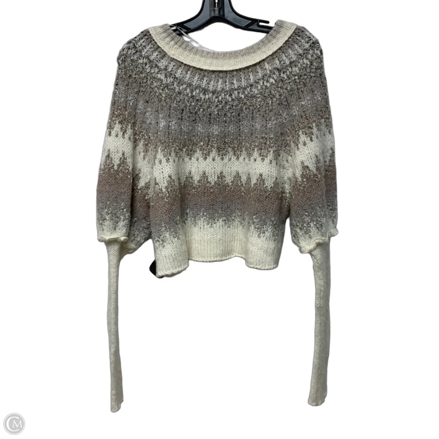Sweater By Free People In Grey & White, Size: Xs