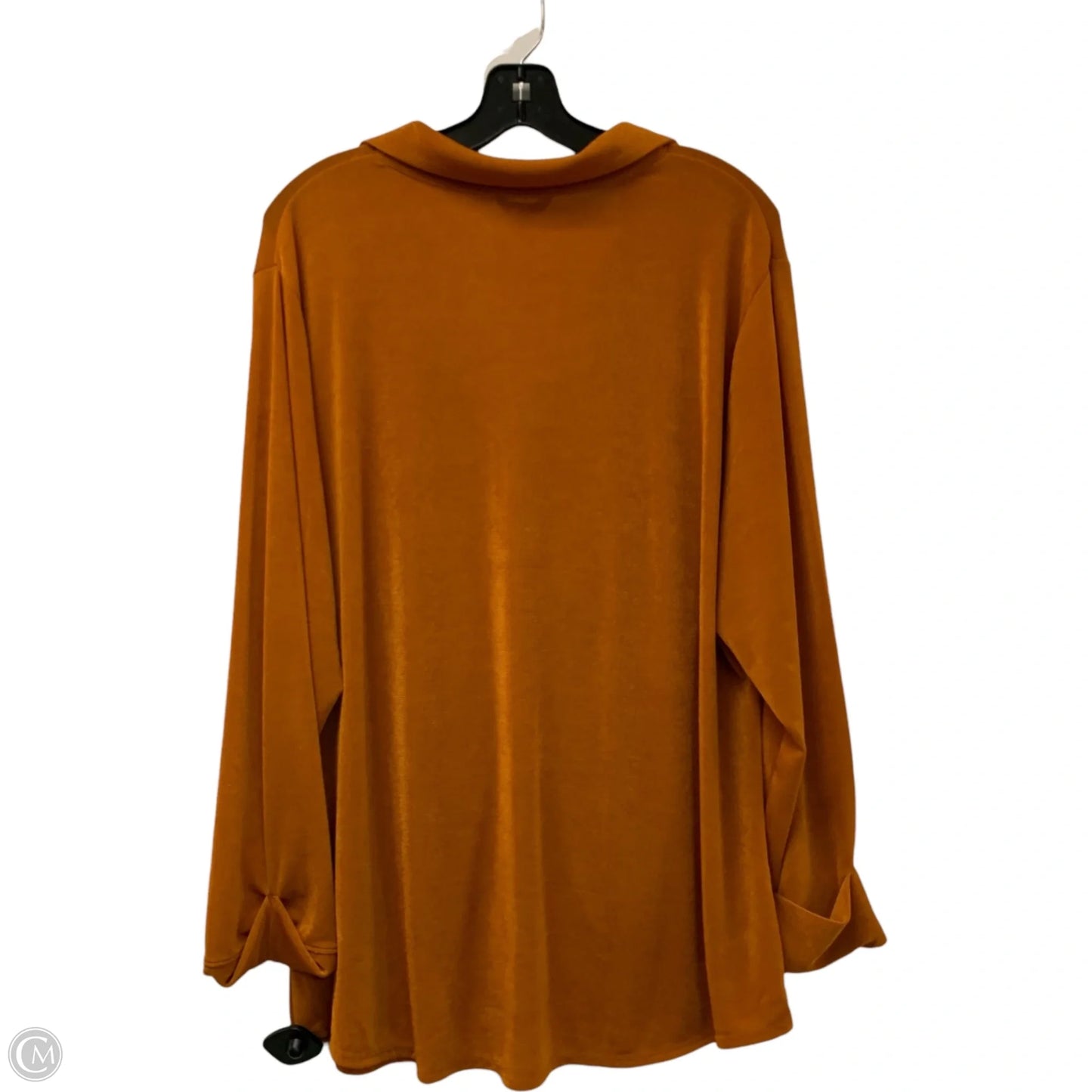 Top Long Sleeve By Cato In Orange, Size: 3x
