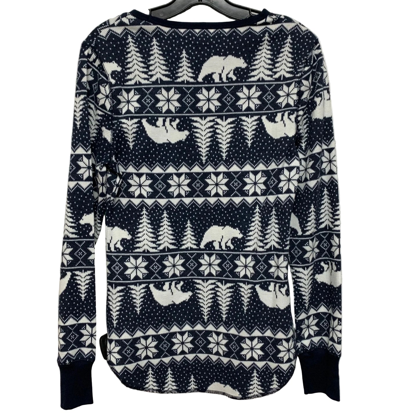 Top Long Sleeve By Old Navy In Blue & White, Size: L