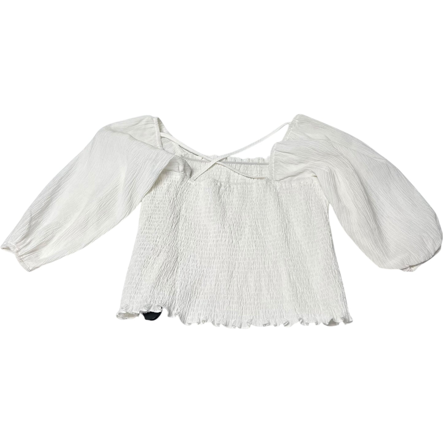 Top Long Sleeve By Cocobleu In White, Size: M