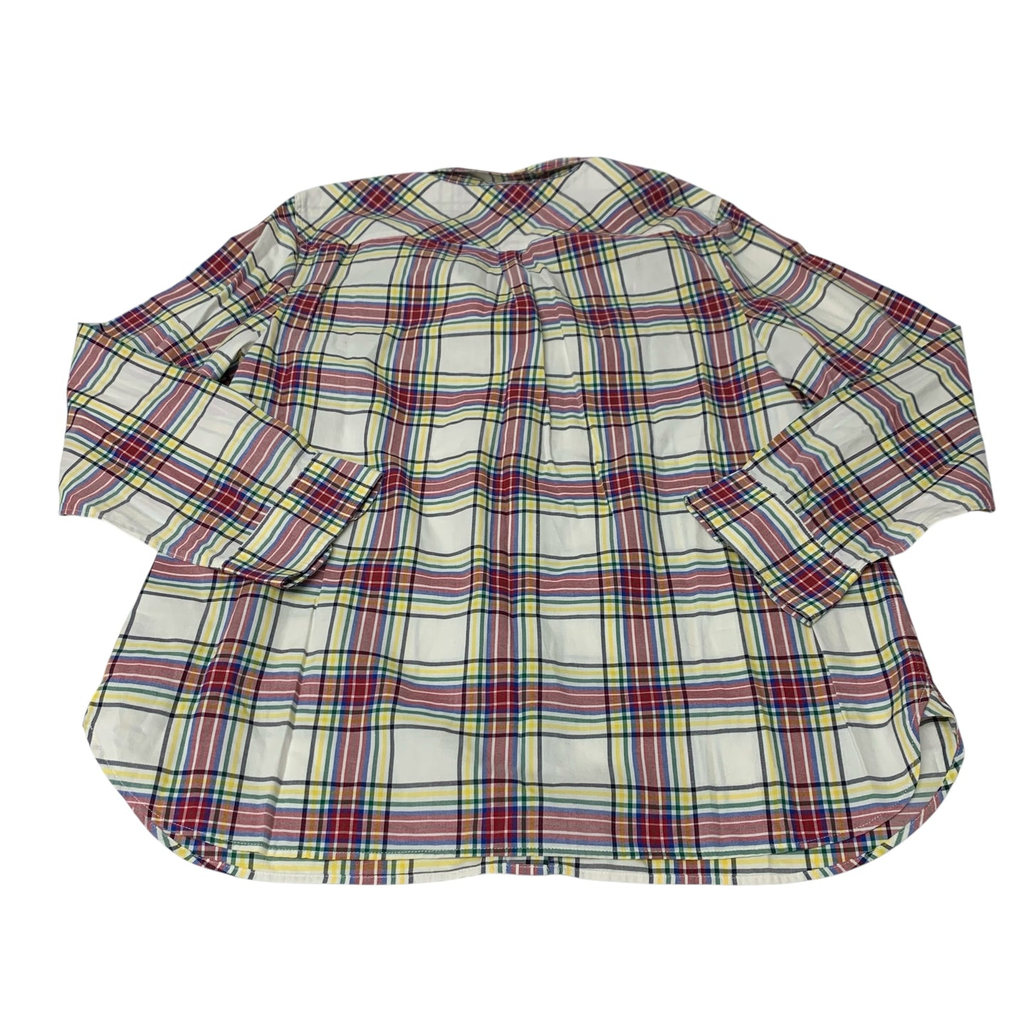 Top Long Sleeve By Talbots In Plaid Pattern, Size: Xl