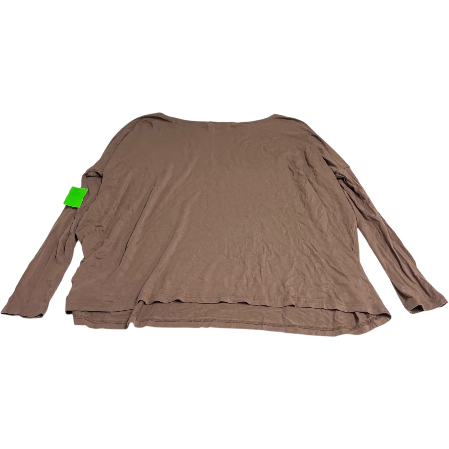 Top Long Sleeve By Piko In Tan, Size: M
