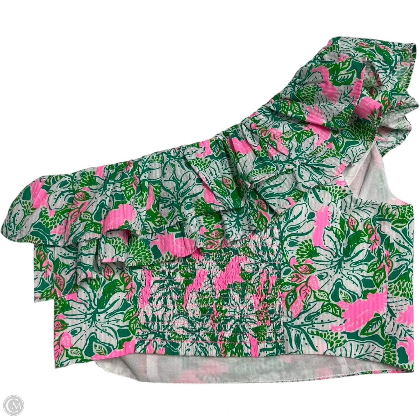 Top Sleeveless Designer By Lilly Pulitzer In Green & Pink, Size: S