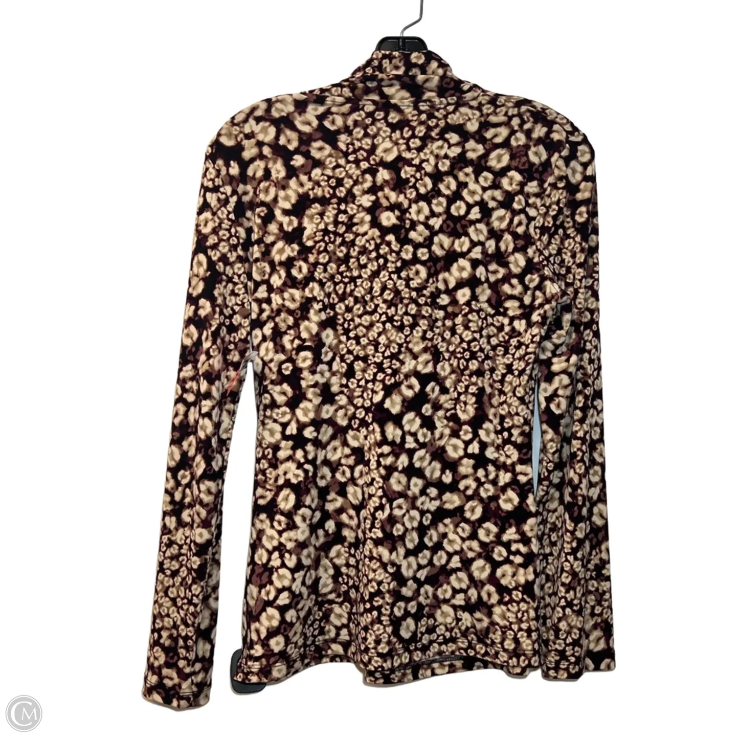 Top Long Sleeve By Dkny In Brown & Purple, Size: S